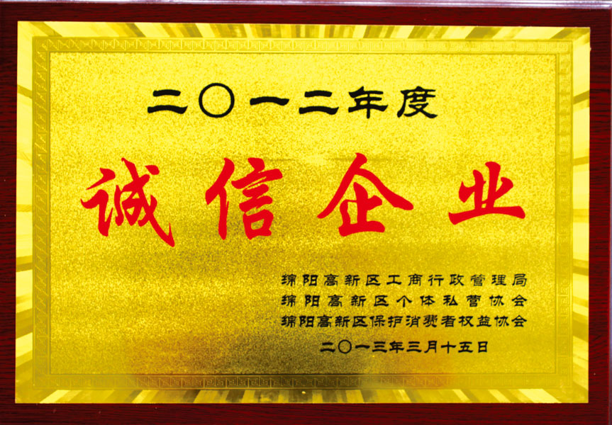 綿陽天一互聯網科技有限公司-企業榮譽